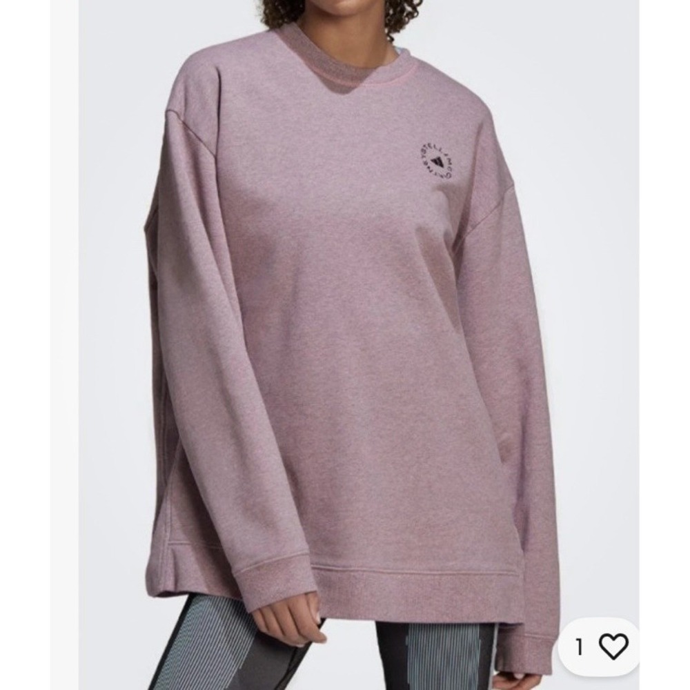 Adidas Stella McCartney Sweatshirt Women's S Pink Crewneck Oversize Pullover
